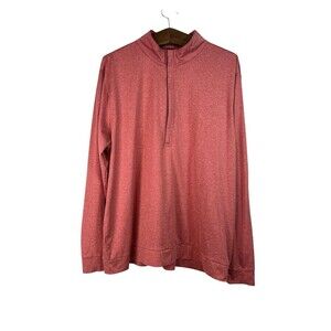 Matte Grey Mens Quarter Zip Pullover Sweatshirt Golf Outdoors Top Layer Size XL